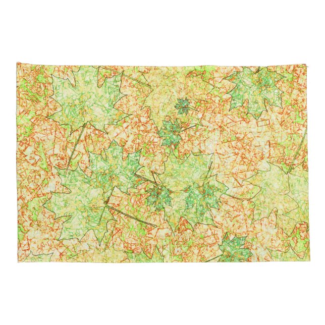 Funda De Cojín Hoja de accionamiento abstracta en suelo rayado, e (Reverso-derecho)