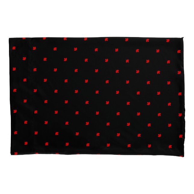 Funda De Cojín Hoja de arce de algodón canadiense (Anverso)