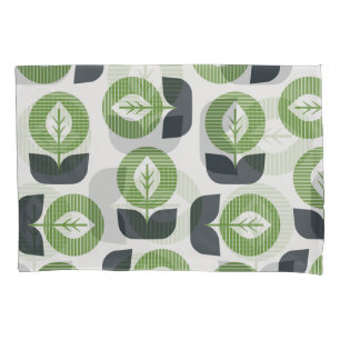 Funda De Cojín Hojas abstractas retro: estilo vintage sin foco