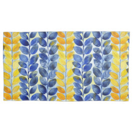 Funda De Cojín Hojas amarillas y azules