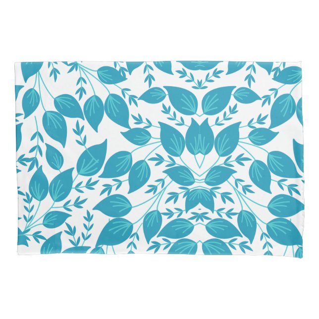 Funda De Cojín Hojas azules (Anverso)
