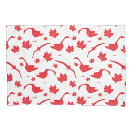 Funda De Cojín Hojas Canadá de Geese y Maple - Bandera canadiense