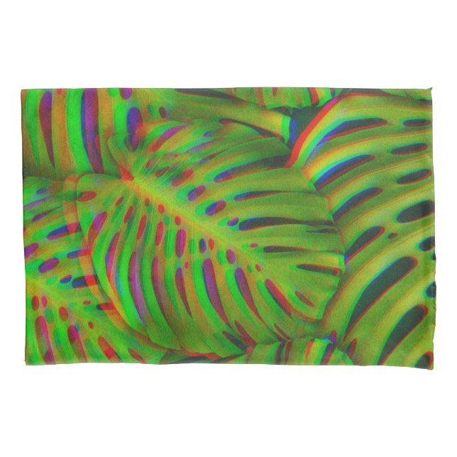 Funda De Cojín Hojas de arco iris (Anverso)