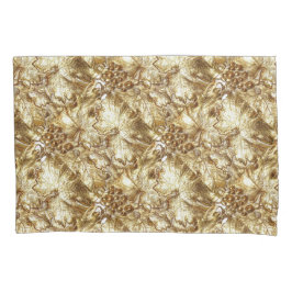 FUNDA DE COJÍN HOJAS DE GRIPE DE ORO