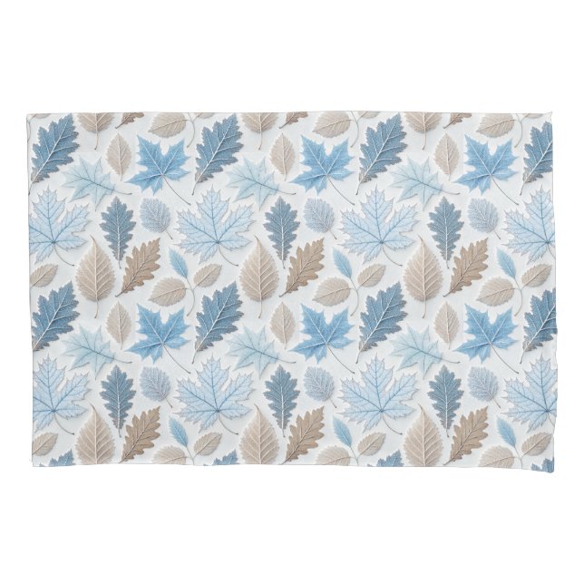 Funda De Cojín hojas de invierno recubiertas de heladas delicadas (Anverso)