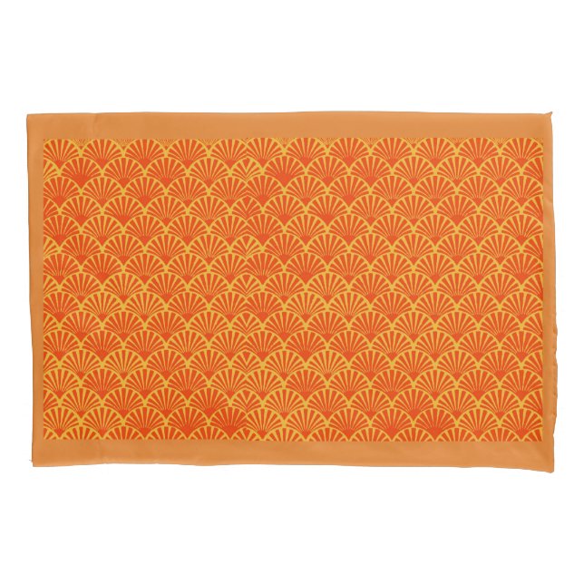 Funda De Cojín Hojas de naranja reversibles (Anverso)