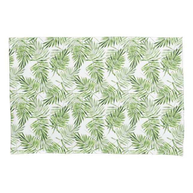 Funda De Cojín Hojas de palma verdes (Anverso-izquierdo)