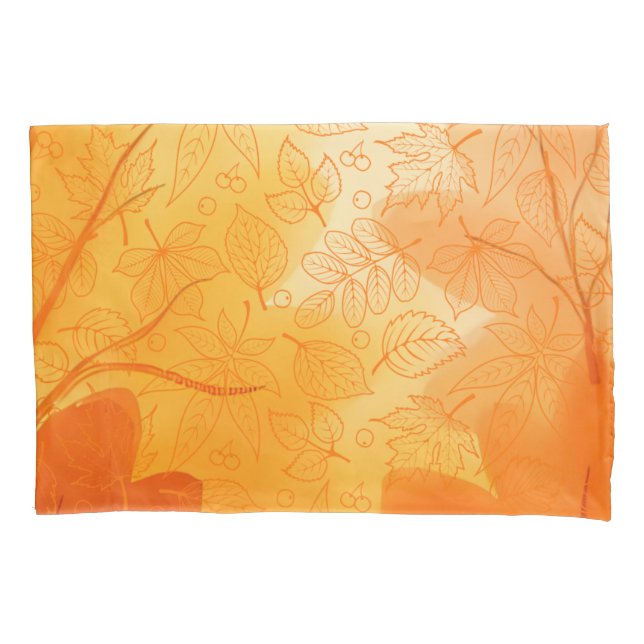 Funda De Cojín Hojas naranjas clásicas de Otoño (Anverso)