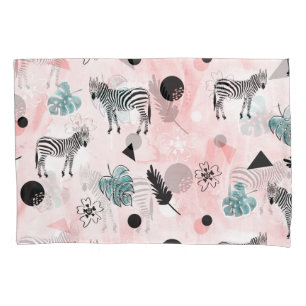 Funda De Cojín Hojas tropicales Patrón de centeno de cebada