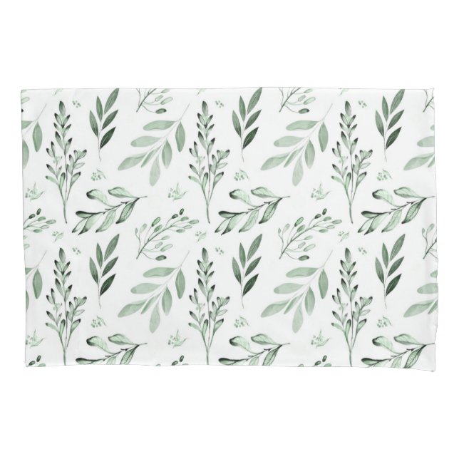 Funda De Cojín Hojas verdes (Anverso)