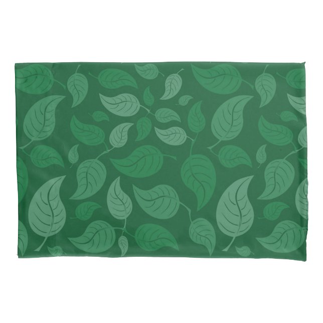 Funda De Cojín Hojas verdes (Anverso)