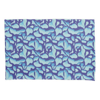 Funda De Cojín Hojas Voladoras | Patrón de Hoja Azul