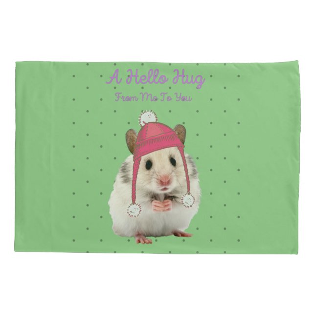 Funda De Cojín Hola Hug Hamster (Reverso)