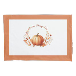 Funda De Cojín Hola Tapa del Duvet de la Calabaza del Otoño.