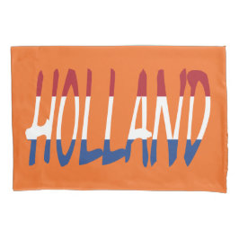 Funda De Cojín Holanda colocada sobre la bandera de los Países Ba