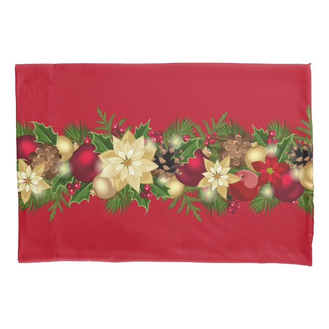 Funda De Cojín Holiday Garland Pillowcase (Anverso)