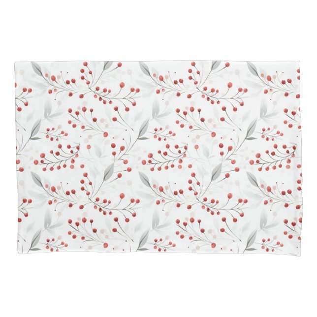 Funda De Cojín Holiday Holly Pillowcase (Anverso)