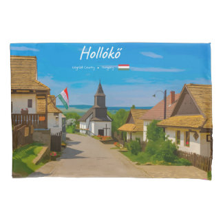 Funda De Cojín Hollókő, Hungría - Calle del Pueblo Histórico