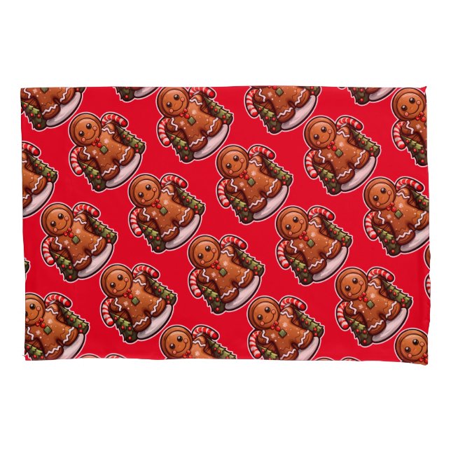 Funda De Cojín Hombre de pan de jengibre con latas de dulces (Anverso)