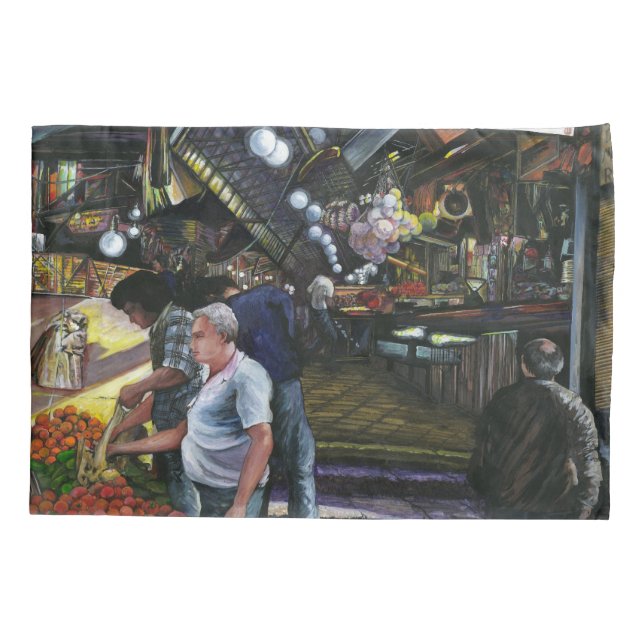 Funda De Cojín Hombres de Comercio, Jerusalén (Reverso)