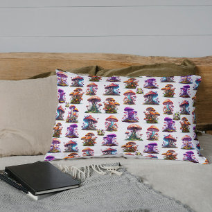 Funda De Cojín Hongos y ranas de cuento de hadas