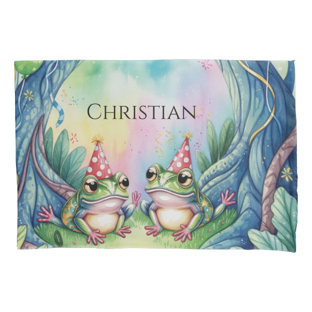 Funda De Cojín Hop On Over Birthday Party Gift (Anverso)