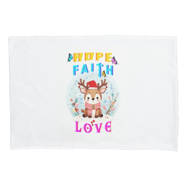 Funda De Cojín Hope Faith Love (Anverso-izquierdo)