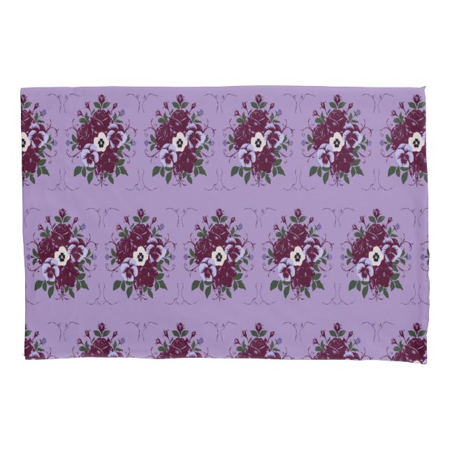 Funda De Cojín Housse d'Oreiller - Bouquet de Violettes (Anverso)