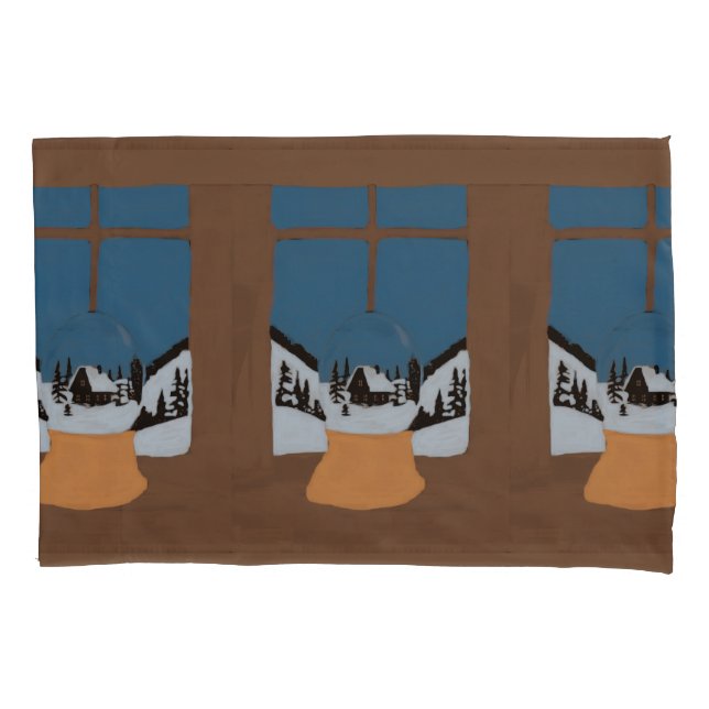 Funda De Cojín Housse d'Oreiller Hivernale - Boule à Neige (Anverso)