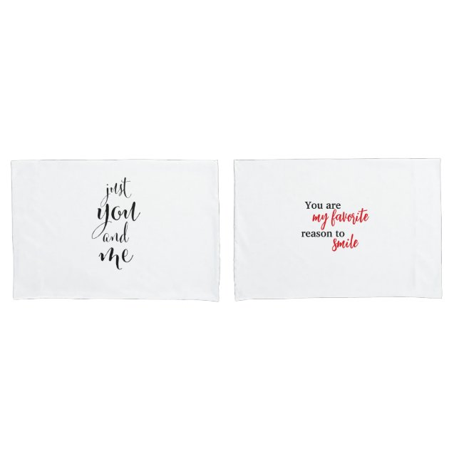 Funda De Cojín Housse Saint-Valentin Élégante "Just You and Me"  (Anverso - Set)