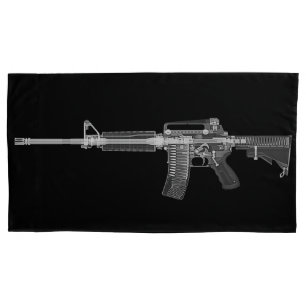 Funda De Cojín HQ militar del arma de la radiografía del arma de