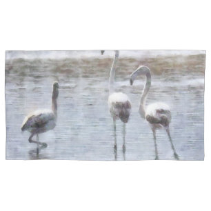 Funda De Cojín Huelga A Pose Flamingo Watercolor