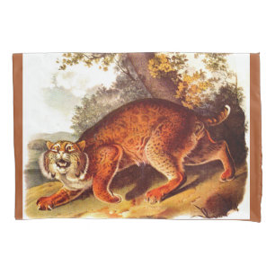 Funda De Cojín Huella bobcat del siglo XIX
