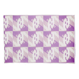 Funda De Cojín Hues machacados morados: Patrón de Halloween