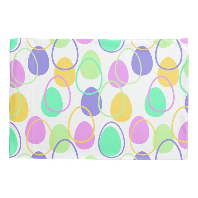 Funda De Cojín Huevos de Pascua y lineamientos (Reverso)