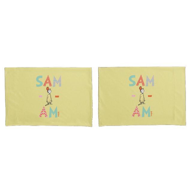 Funda De Cojín Huevos verdes y jamón| Sam-I-Am (Anverso - Set)