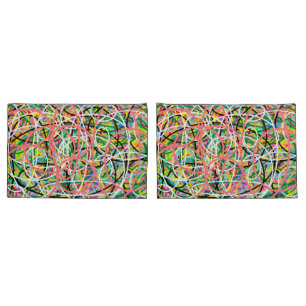 Funda De Cojín Hula hoop pastels diseño de colores mezclados