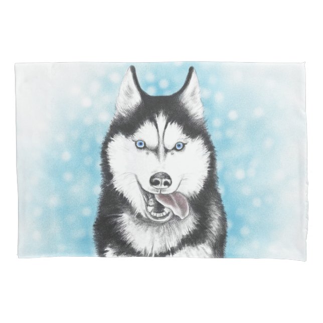 Funda De Cojín Husky siberiano (Anverso)