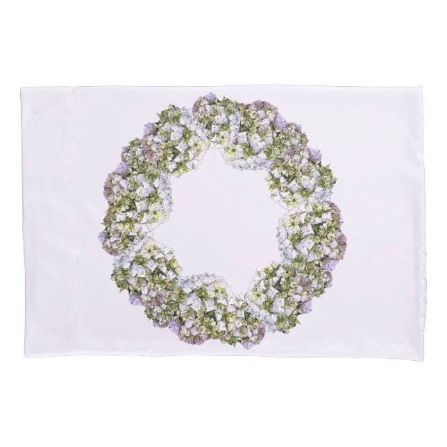 Funda De Cojín Hydrangea Wreath (Anverso)
