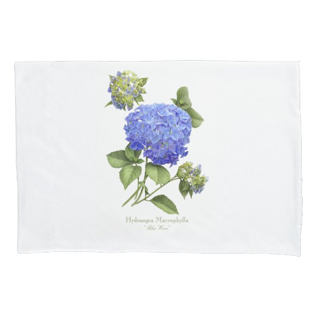 Funda De Cojín Hydrangeas Blue (Anverso)