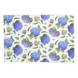 Funda De Cojín Hydrangeas Blue