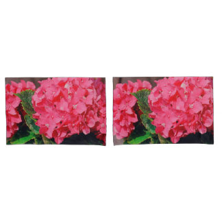 Funda De Cojín Hydrangeas rosa