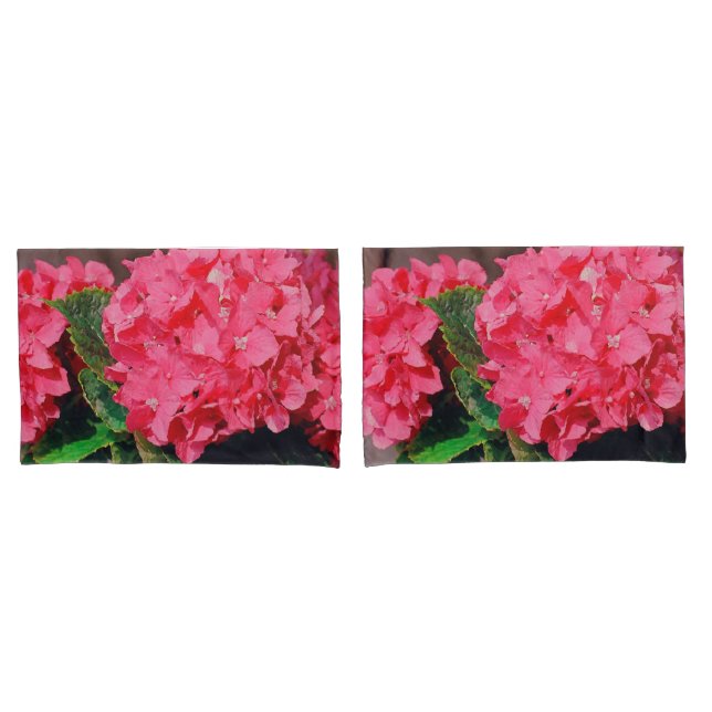 Funda De Cojín Hydrangeas rosa (Anverso - Set)