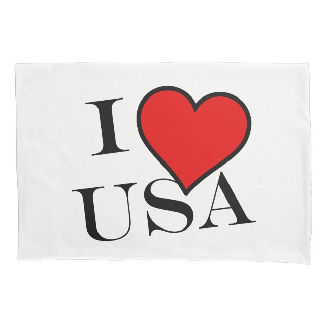 Funda De Cojín I Heart USA bk pcnt (Anverso)