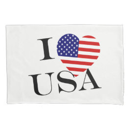 Funda De Cojín I Heartflag USA bk pcnt