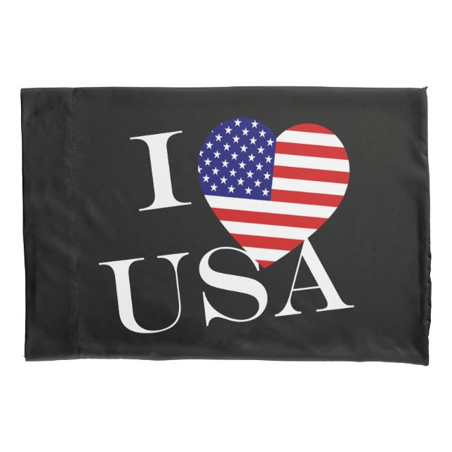 Funda De Cojín I Heartflag USA wpccnt (Anverso)