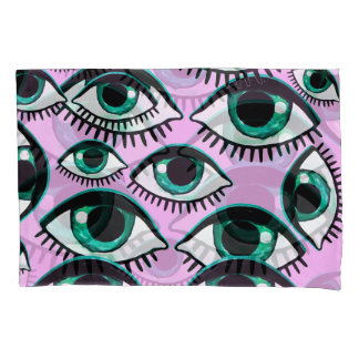 Funda De Cojín Icono de resumen de ojos de montaña