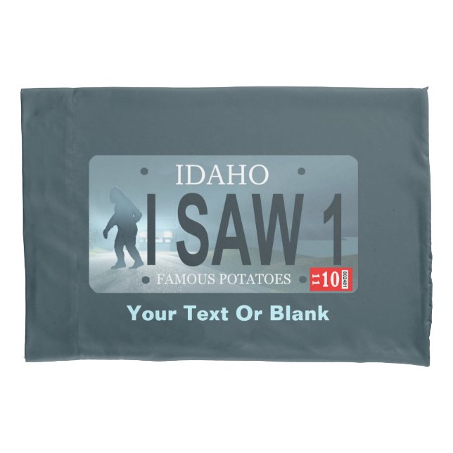 Funda De Cojín Idaho "Vi 1" placa de licencia Sasquatch (Anverso)