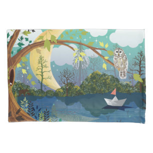 Funda De Cojín Idílico Ilustracion de vida silvestre Riverside pa