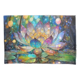 Funda De Cojín Illuminated Blooming Lotus Flower